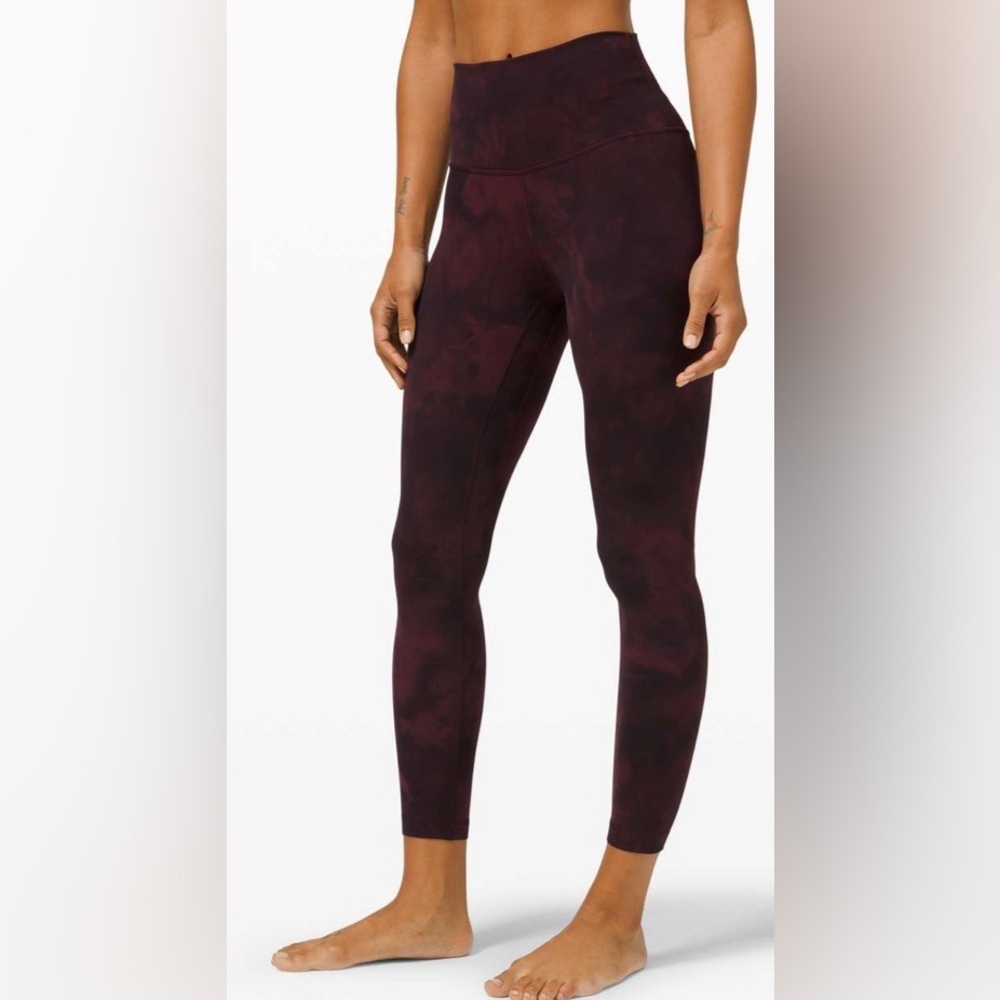 Lululemon Align Pant 25"- Diamond Dye Cassis Black/ Size 0